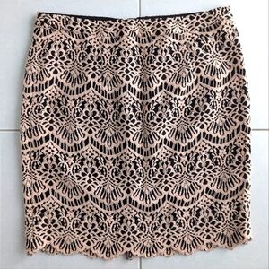 Blush pink lace skirt lined size 10